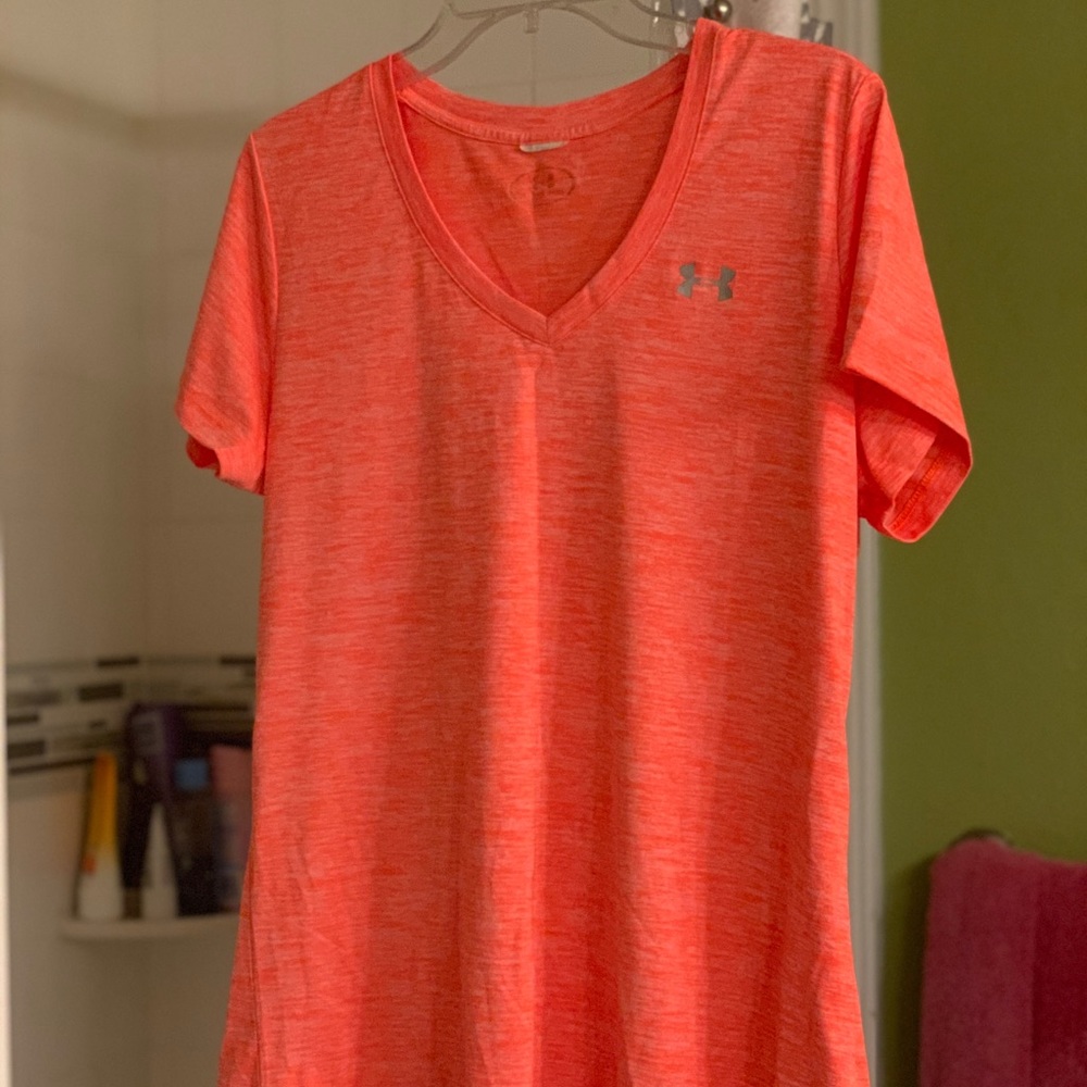 Ladies Large Under Armour athletic shirt orange
